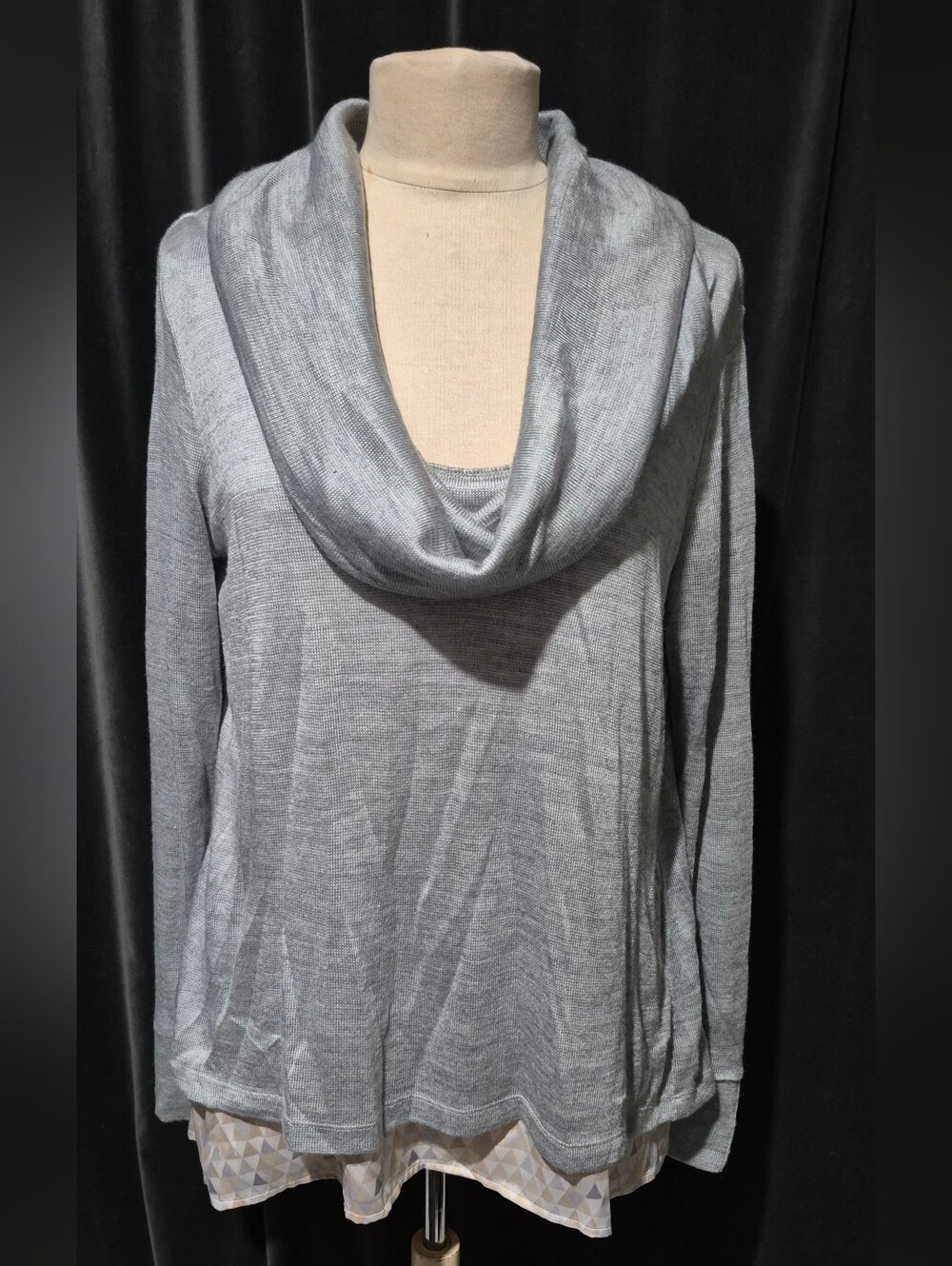 Light Gray Cowl Neck Women's Sweater (Box C)